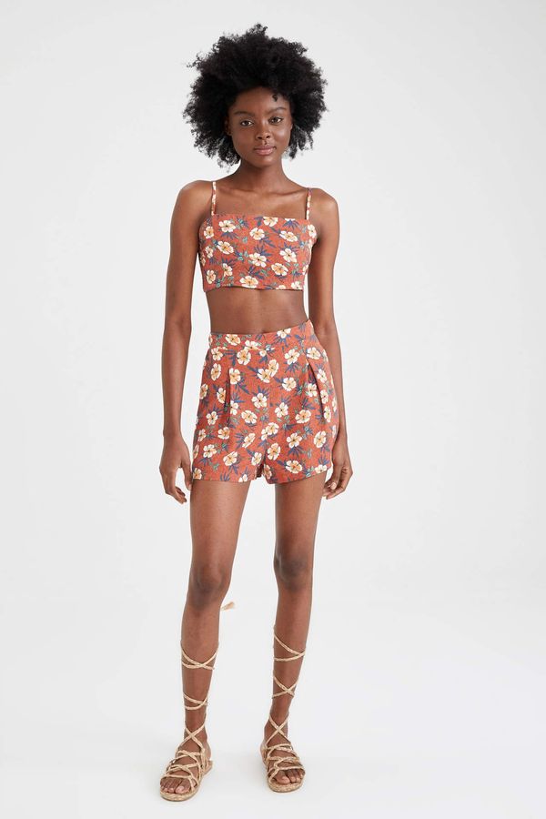 DEFACTO DEFACTO Rope Suspended Crop Top and Mini Shorts Beach Set