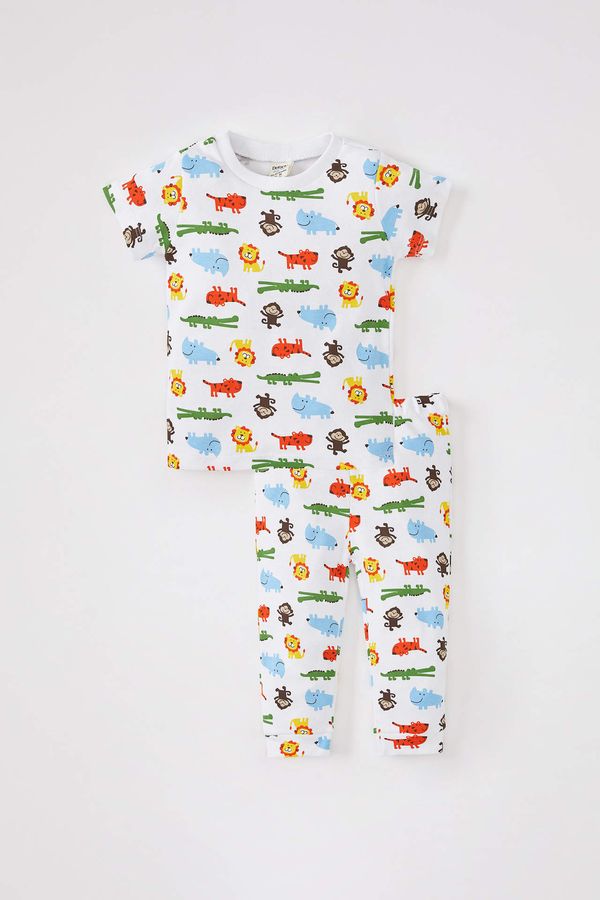 DEFACTO DEFACTO Short Sleeve Animal Print Pyjama Set