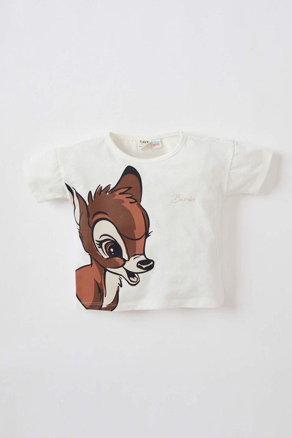 DEFACTO DEFACTO Short Sleeve Bambi Printed T-Shirt
