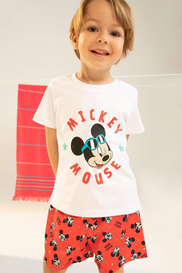 DEFACTO DEFACTO Short Sleeve Disney Mickey & Minnie Print Swimming Short Set