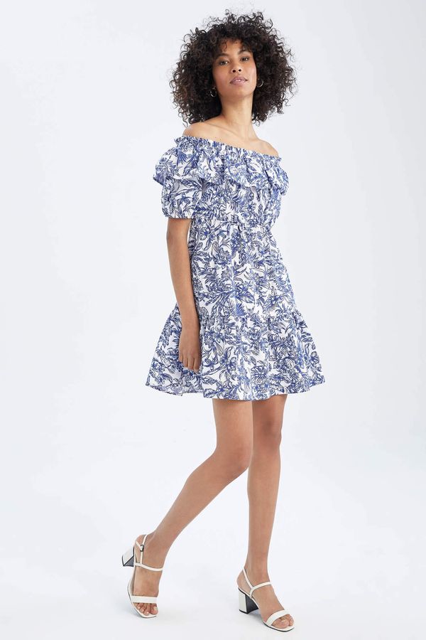 DEFACTO DEFACTO Short Sleeve Floral Print Mini Dress