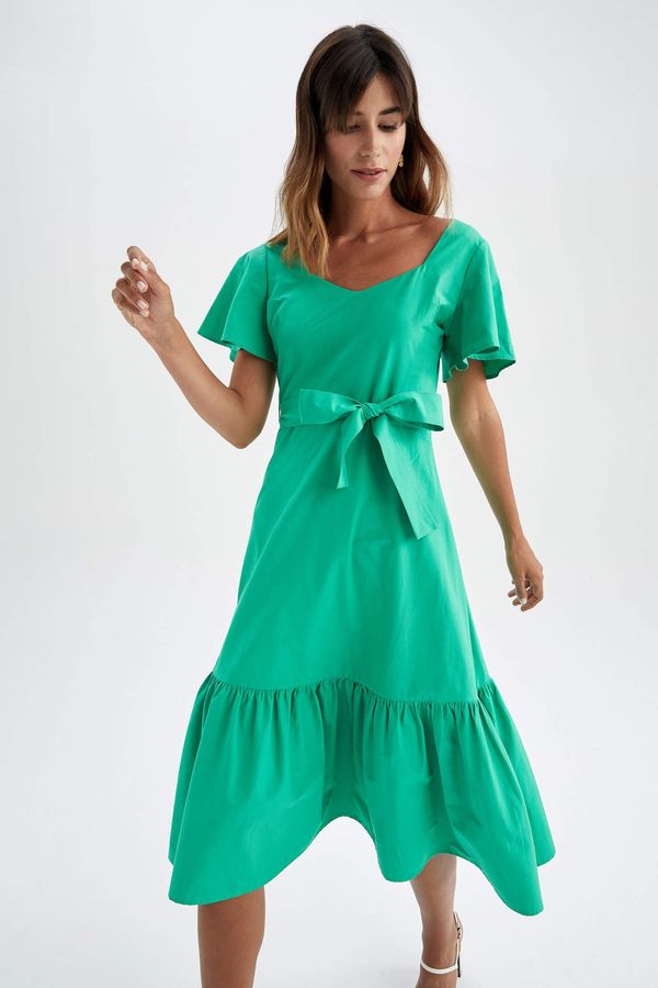 DEFACTO DEFACTO Short Sleeve Maxi Short Sleeve Woven Dress