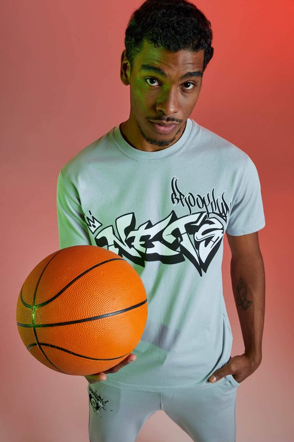 DEFACTO DEFACTO Short Sleeve NBA Brooklyn Nets Printed T-Shirt