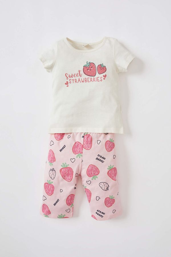 DEFACTO DEFACTO Short Sleeve Strawberry Printed Pyjama Set