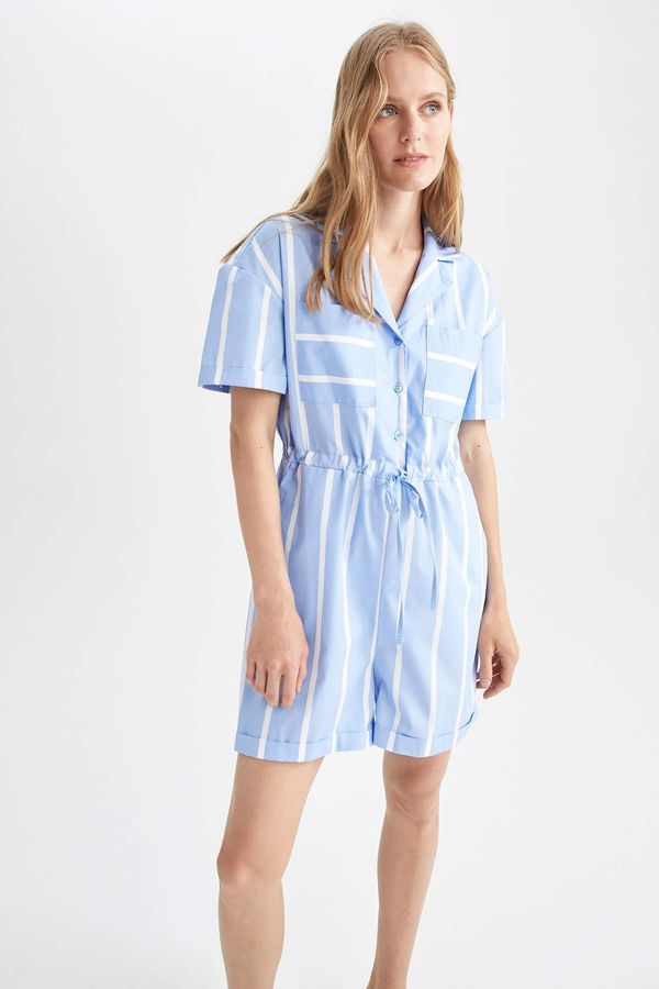 DEFACTO DEFACTO Short Sleeve Striped Dungarees