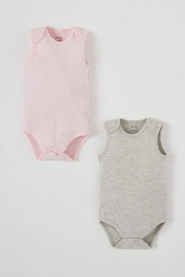 DEFACTO DEFACTO Short-Sleeved Snap Knitted Bodysuits