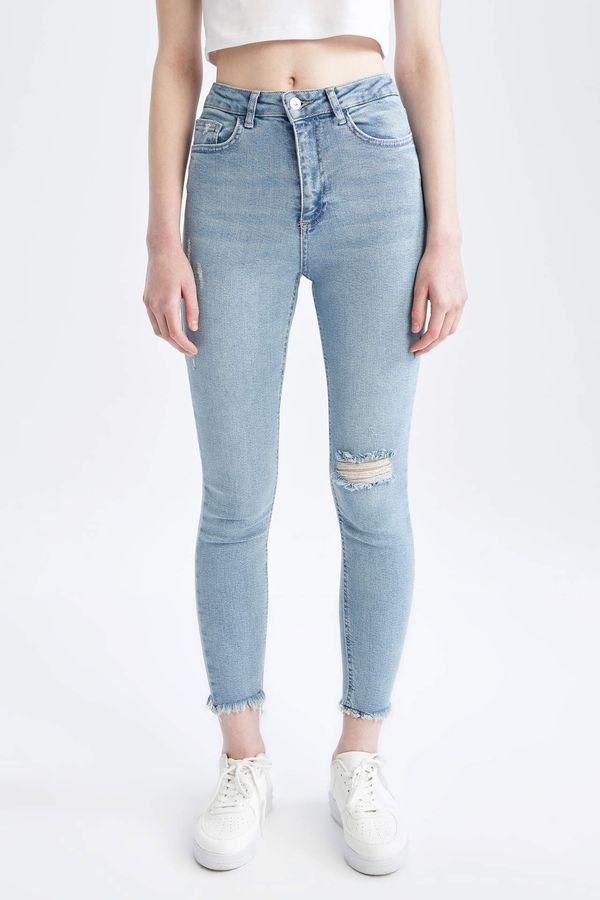 DEFACTO DEFACTO Skinny Fit High Waisted Distressed Jeans