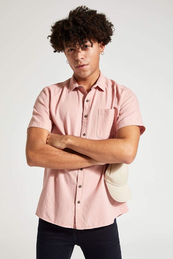 DEFACTO DEFACTO Slim Fit Basic Short Sleeve Cotton Shirt