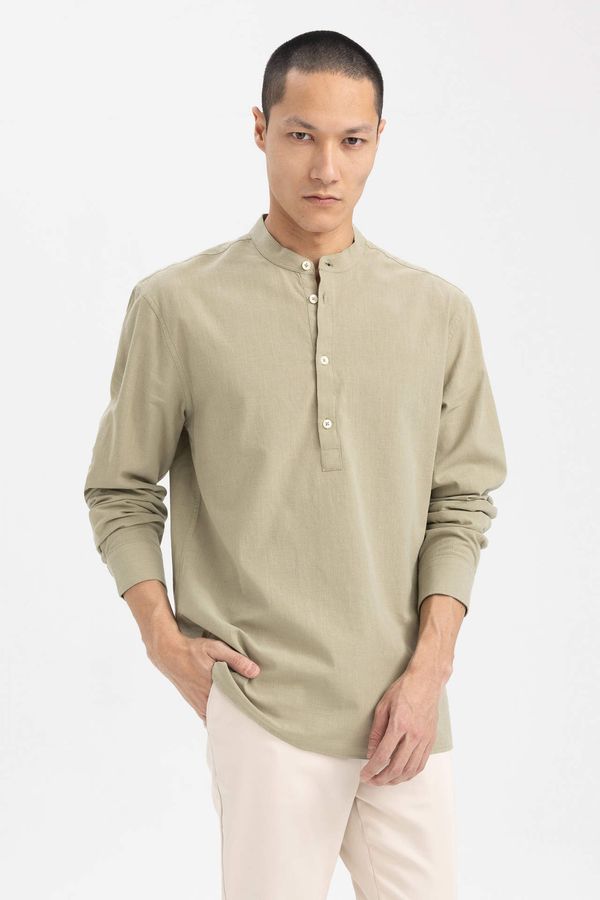 DEFACTO DEFACTO Slim Fit Classic Collar Long Sleeve Shirt