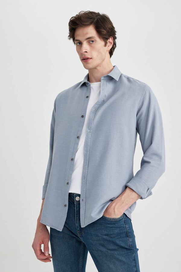 DEFACTO DEFACTO Slim Fit Cotton Long Sleeve Shirt