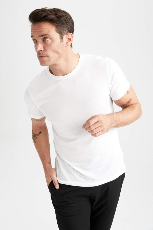 DEFACTO DEFACTO Slim Fit Crew Neck Premium Quality Basic T-Shirt