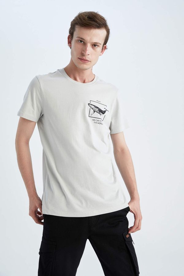 DEFACTO DEFACTO Slim Fit Crew Neck Printed T-Shirt