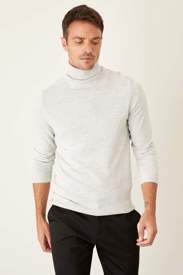 DEFACTO DEFACTO Slim Fit Half Turtle Neck Long Sleeve Tricot Pullover