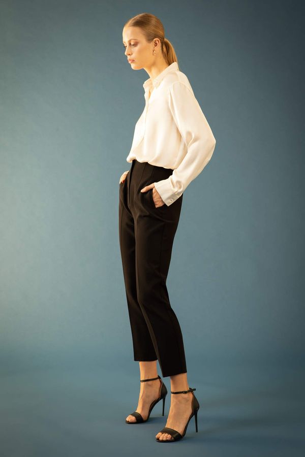 DEFACTO DEFACTO Slim Fit High Waisted Chinos