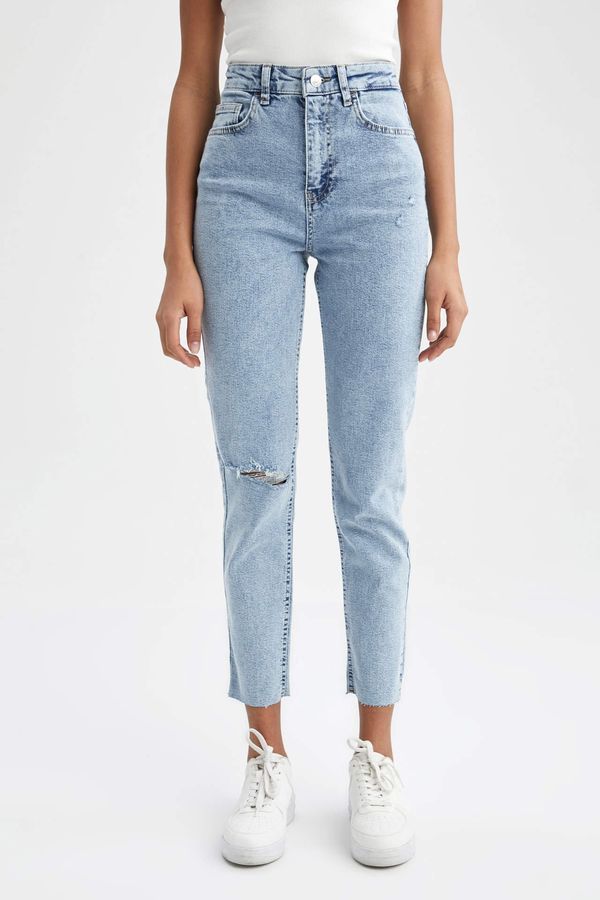 DEFACTO DEFACTO Slim Fit High Waisted Distressed Ankle Jeans