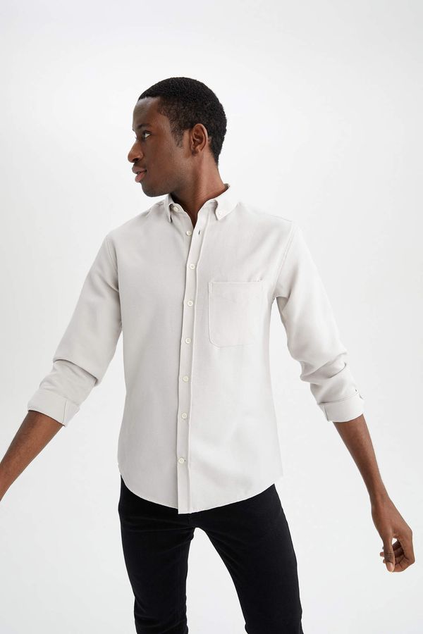 DEFACTO DEFACTO Slim Fit Long Sleeve Buttoned Shirt