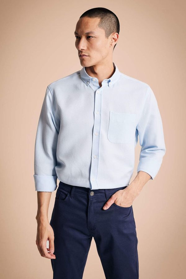 DEFACTO DEFACTO Slim Fit Polo Neck Long Sleeve Shirt