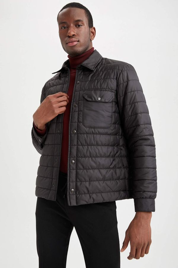 DEFACTO DEFACTO Slim Fit Polo Neck Water Repellent Quilted Coat