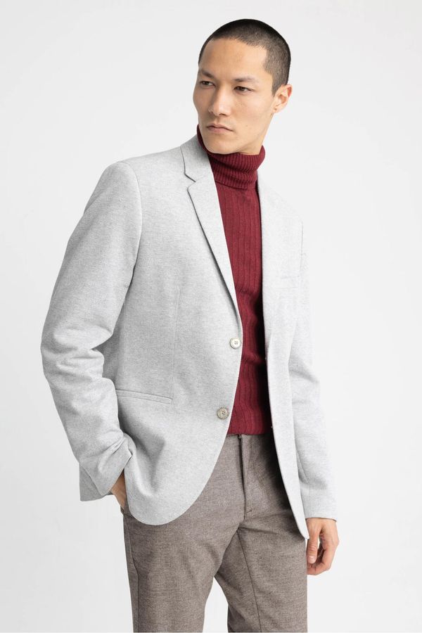 DEFACTO DEFACTO Slim Fit Textured Blazer Jacket