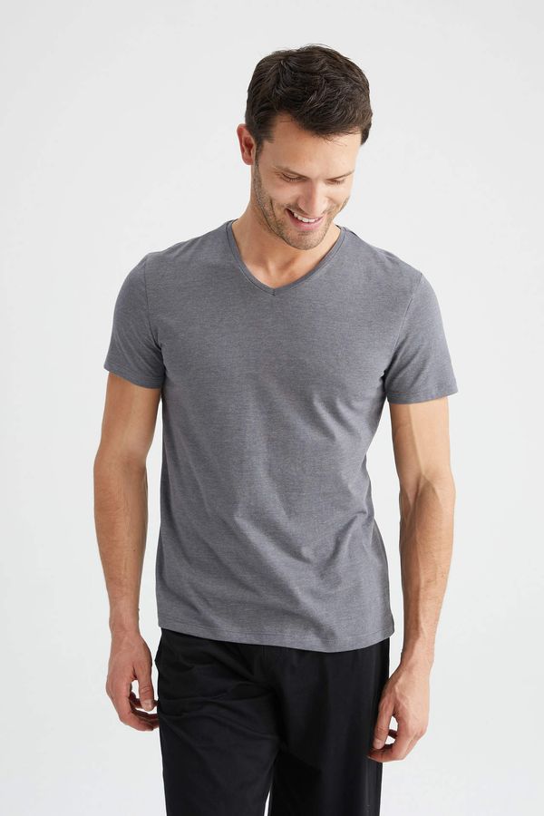 DEFACTO DEFACTO Slim Fit V-Neck Top