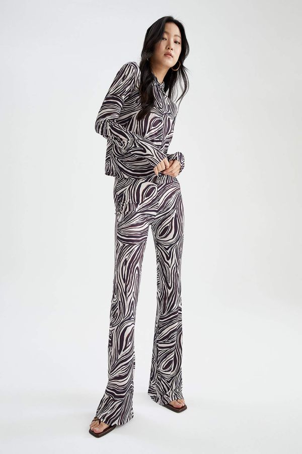 DEFACTO DEFACTO Slim Long Fit Zebra Print Joggers