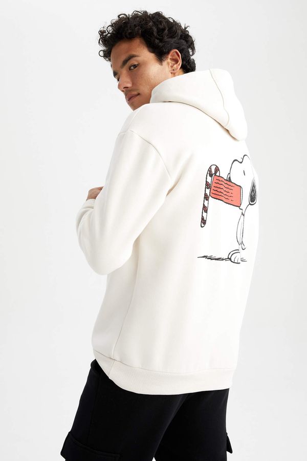 DEFACTO DEFACTO Snoopy Christmas Themed Boxy Fit Hoodie Sweatshirt