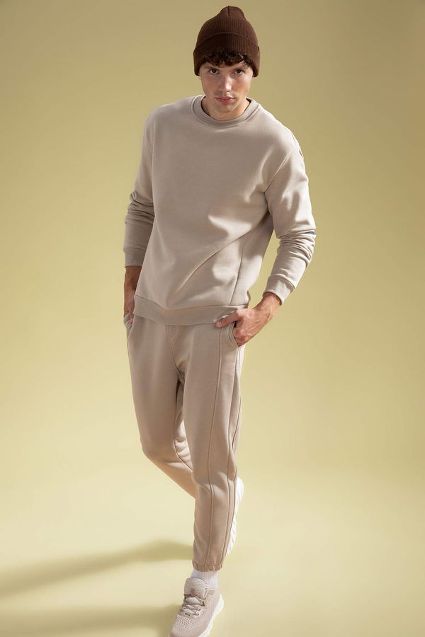 DEFACTO DEFACTO Standard Fit Thick Sweatshirt Fabric Rib Hem Jogger