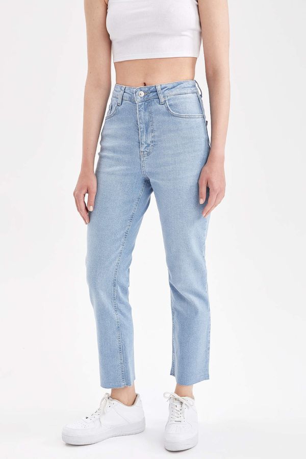 DEFACTO DEFACTO Straight Fit High Waisted Ankle Jeans