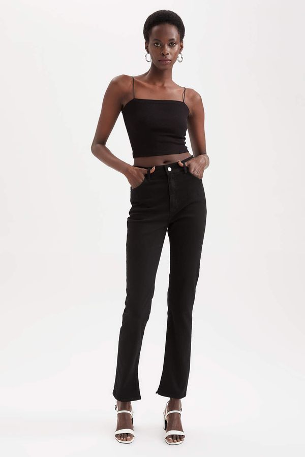 DEFACTO DEFACTO Straight Fit High Waisted Chinos