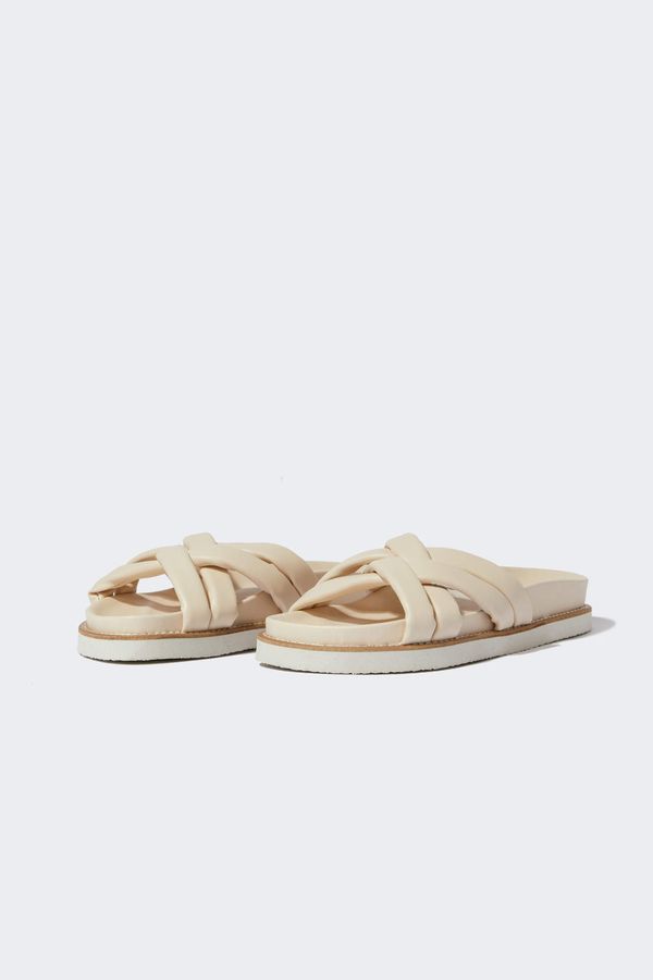 DEFACTO DEFACTO Thick Sole Cross Band Slippers