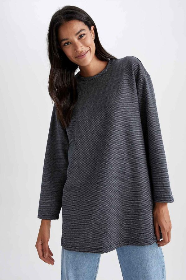 DEFACTO DEFACTO Thin Sweatshirt Fabric Regular Fit Long Sleeve Tunic