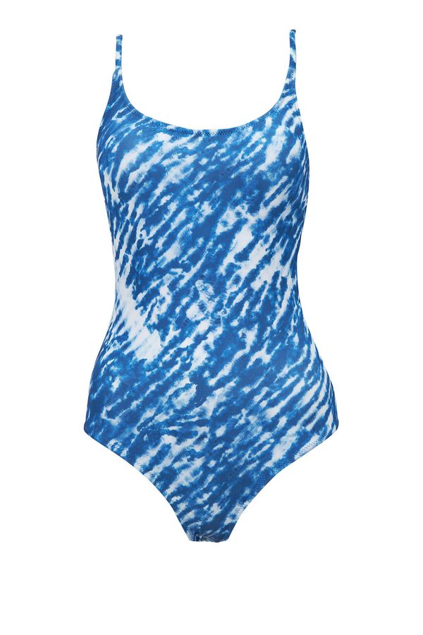 DEFACTO DEFACTO Tie-Dye Printed Cross Back Detailed Swimsuit