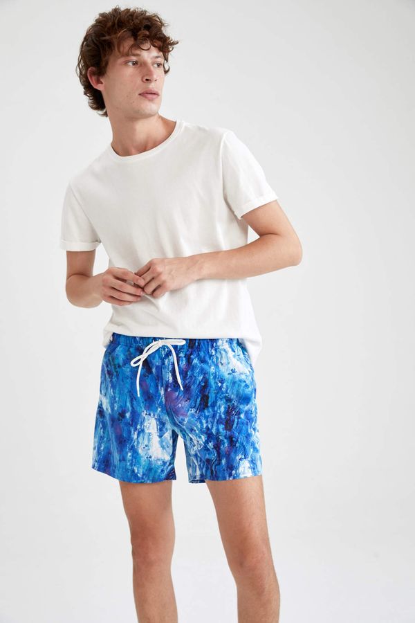 DEFACTO DEFACTO Tie Waist Swimming Shorts With Batik Pattern