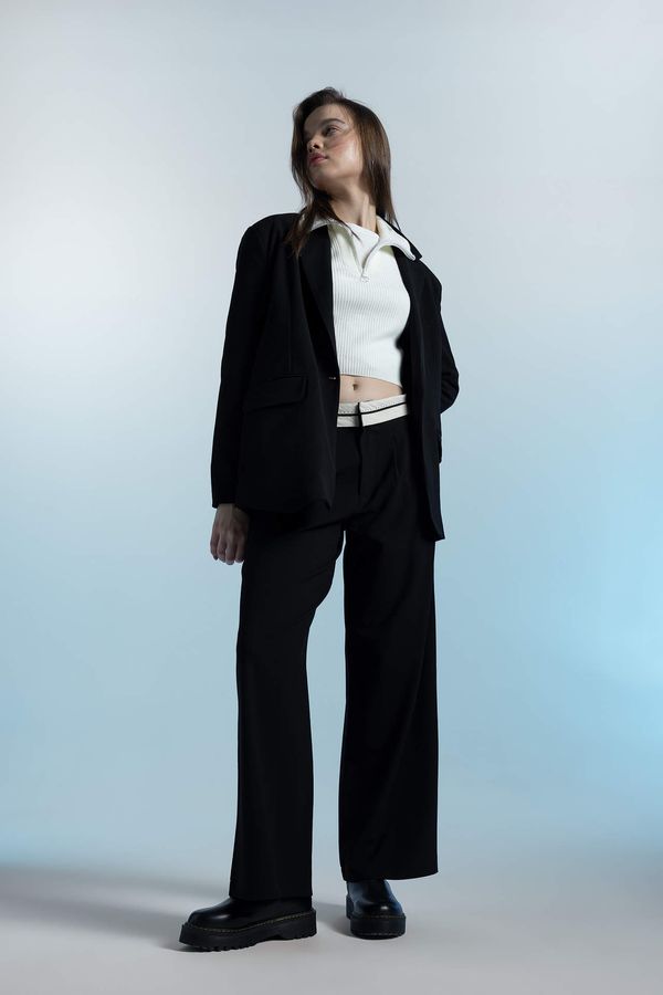 DEFACTO DEFACTO Wide Leg Belted Trousers