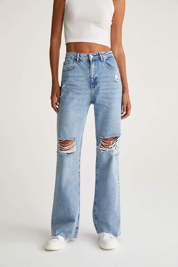 DEFACTO DEFACTO Wide Leg Cut Tip Jean Trousers