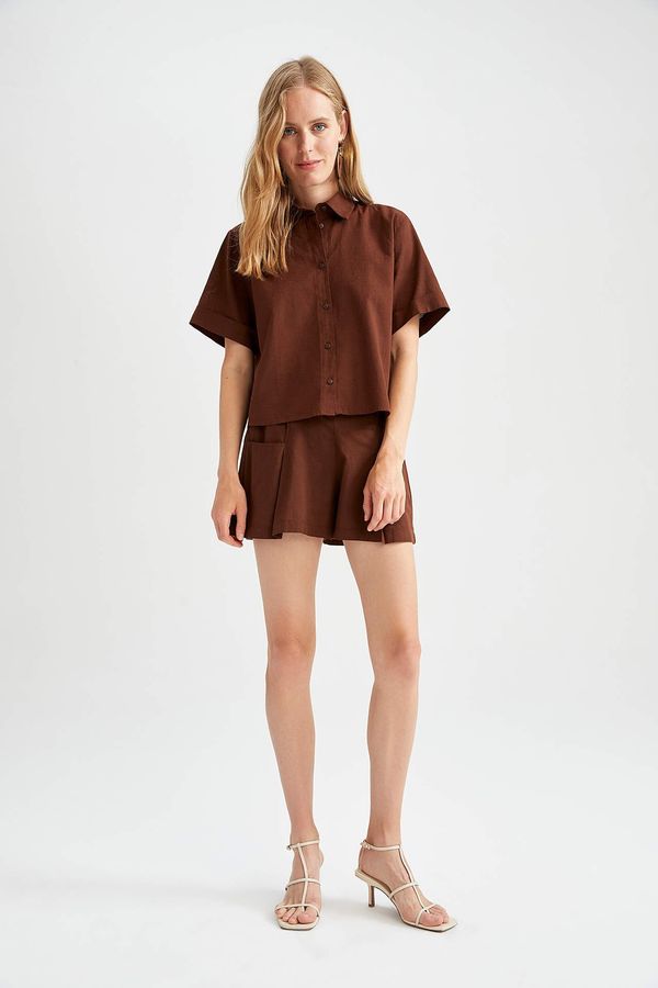 DEFACTO DEFACTO Wide Leg Paperbag Waist Short Trousers Short