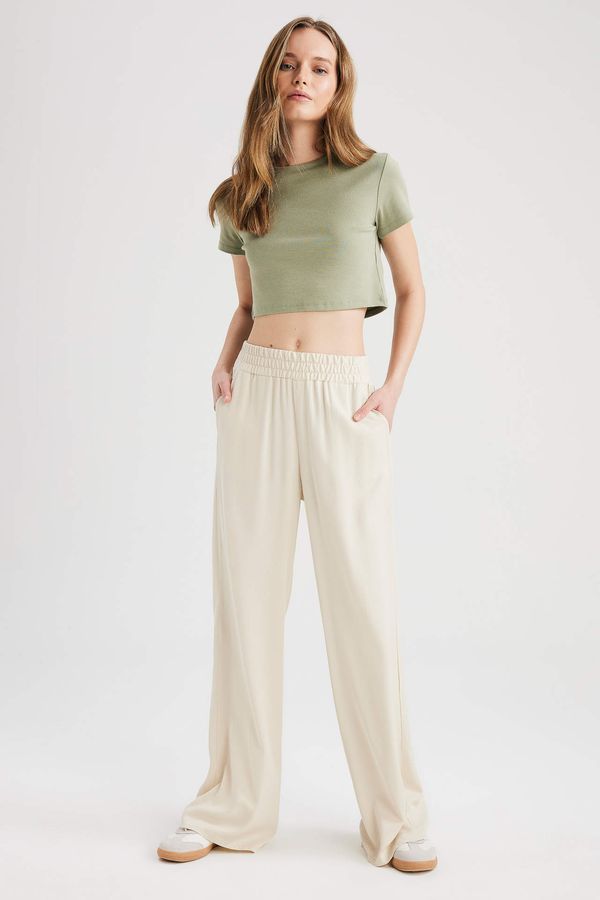 DEFACTO DEFACTO Wide Leg Viscose Trousers