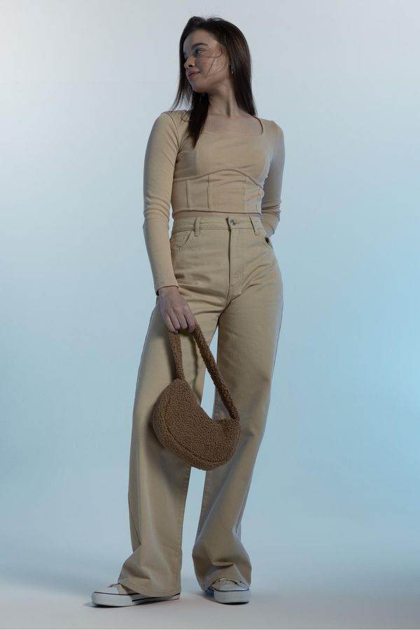 DEFACTO DEFACTO Wide Leg Wide Leg Gabardine Trousers