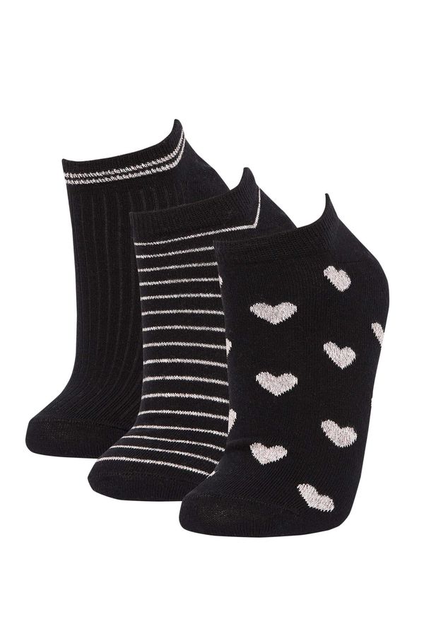 DEFACTO DEFACTO Women Fall In Love 3 Pack Cotton Booties Socks