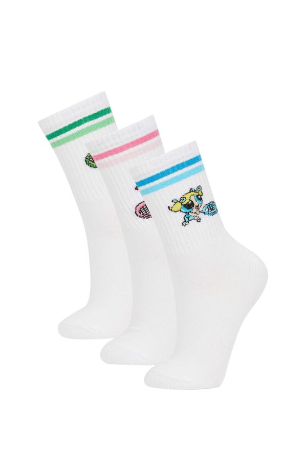 DEFACTO DEFACTO Women PowerPuff Girls 3 Pack Cotton Short Socks