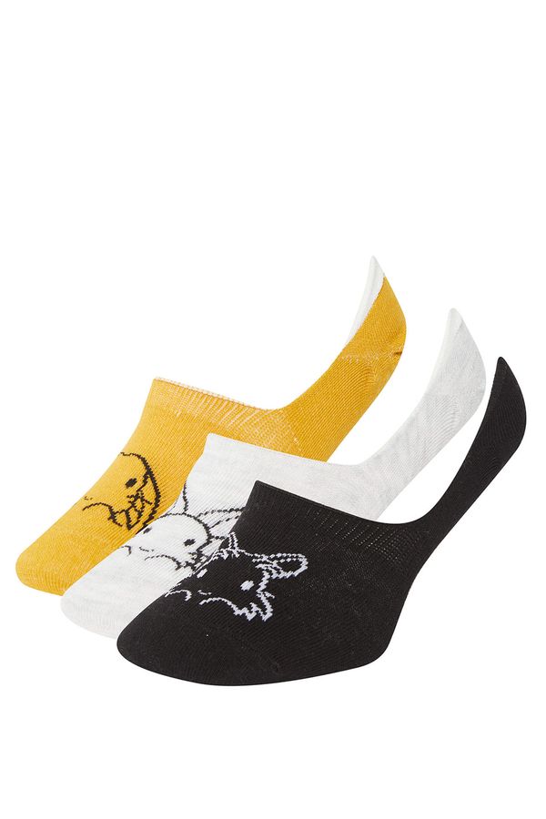DEFACTO DEFACTO Women's Rabbit Patterned 3-pack Ballet Socks