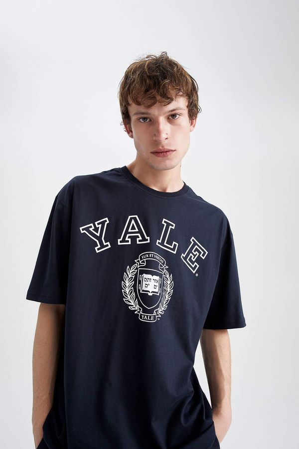 DEFACTO DEFACTO Yale University Oversize Fit Crew Neck T-Shirt