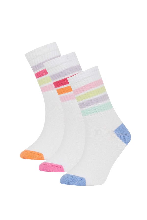 DEFACTO Girl Defacto Fit 3 Pack Cotton Long Socks