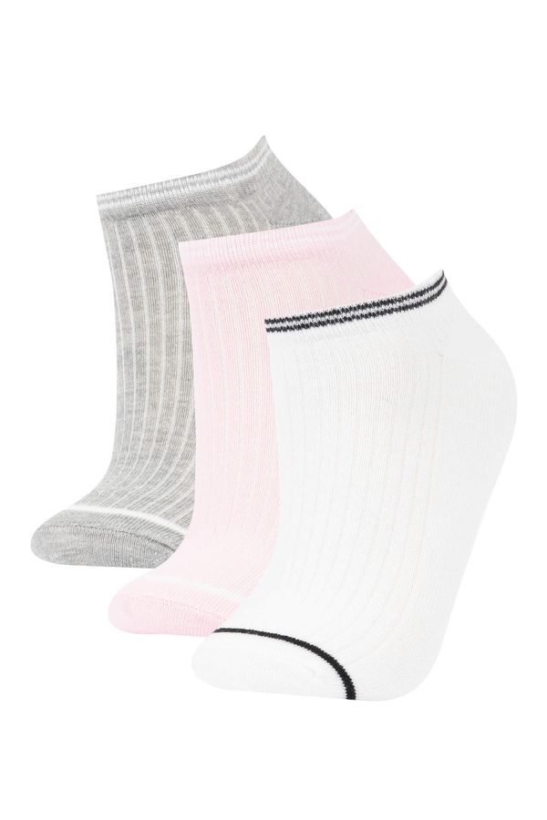 DEFACTO Women Defacto Fit 3 Pack Cotton Booties Socks