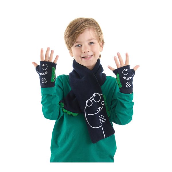 Denokids Denokids Scarf & Beanie & Gloves Set - Navy blue - Casual