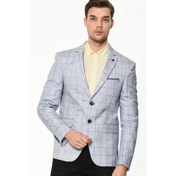 dewberry C7851 DEWBERRY JACKET-LIGHT BLUE