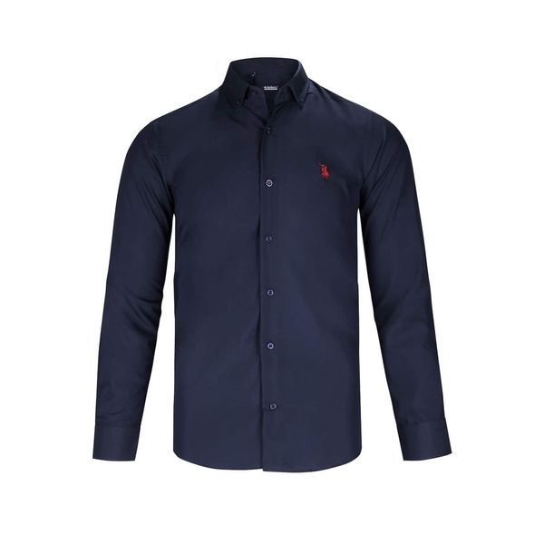 dewberry G725 DEWBERRY MEN'S SHIRT-PLAIN NAVY BLUE