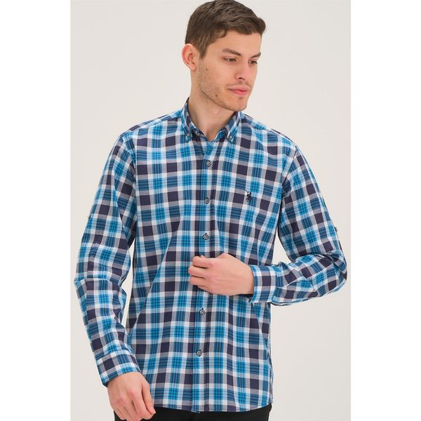 dewberry G743 DEWBERRY MEN'S SHIRT-BLUE