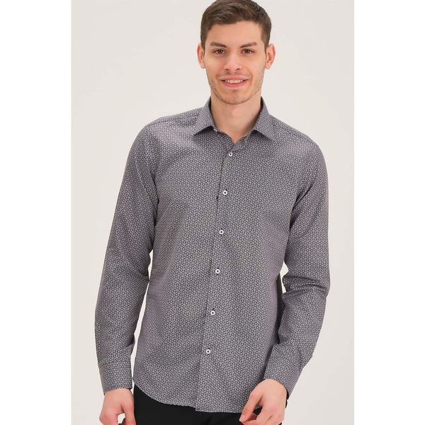 dewberry G747 DEWBERRY MEN'S SHIRT-BLACK