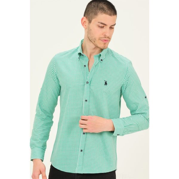 dewberry G752 DEWBERRY MEN'S SHIRT-GREEN